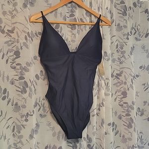 JCrew Plunge one-piece Navy Size 10